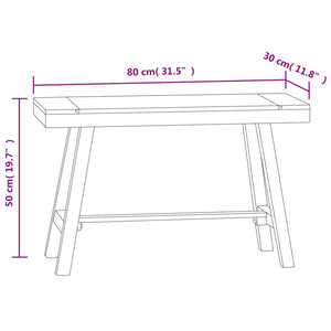 Panchina 80 cm in Legno Massello di Teak 340742