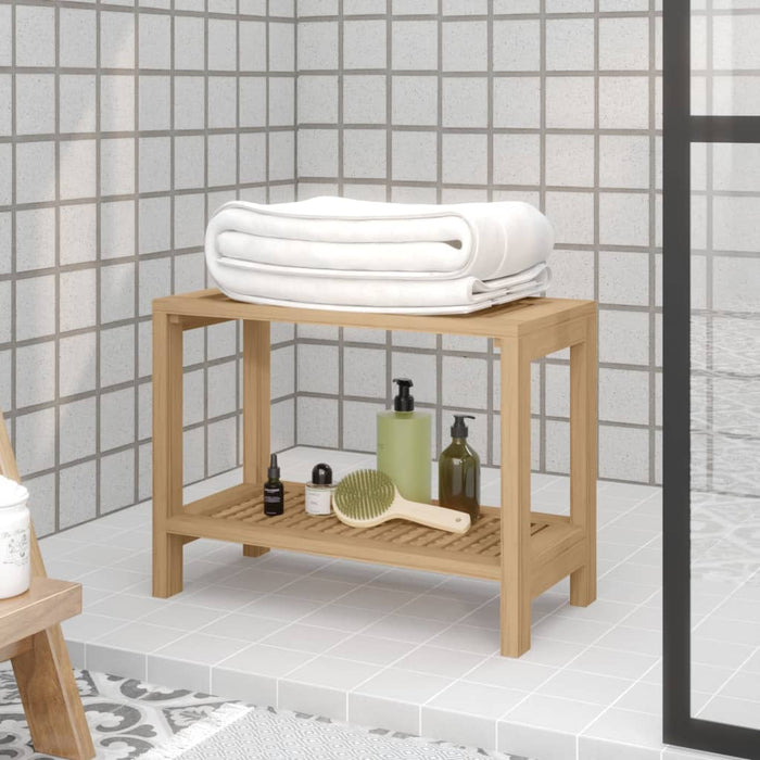 Tavolino da Bagno 60x30x45 cm in Legno Massello di Teakcod mxl 73259