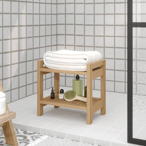 Tavolino da Bagno 45x30x45 cm in Legno Massello di Teakcod mxl 97379