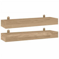 Mensole da Parete 2 pz 60x15x4 cm in Legno Massello di Teak 340755