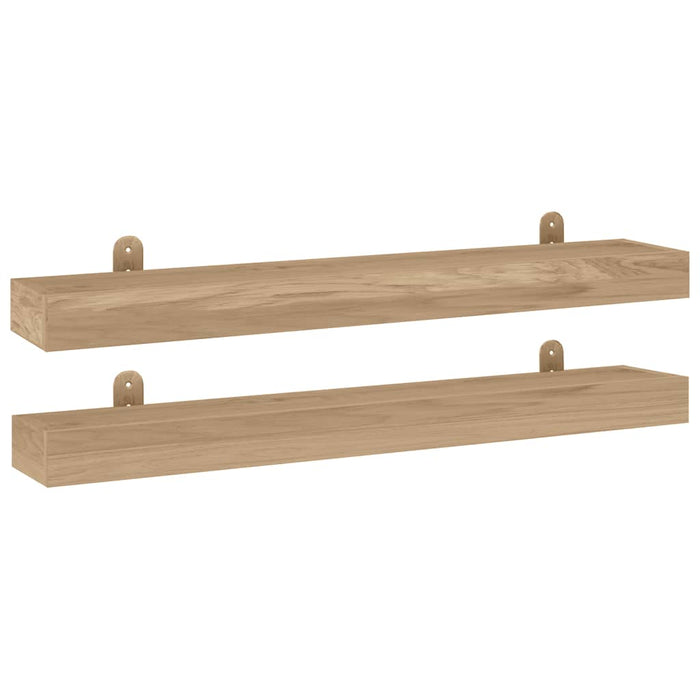 Mensole da Parete 2 pz 90x15x6 cm in Legno Massello di Teak cod mxl 69237