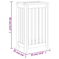 Cesto del Bucato 35x25x60 cm in Legno Massello di Teak 340758