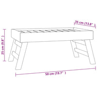 Vassoio Pieghevole 55x35x25 cm in Legno Massello di Teak 340762