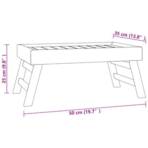 Vassoio Pieghevole 55x35x25 cm in Legno Massello di Teak 340762