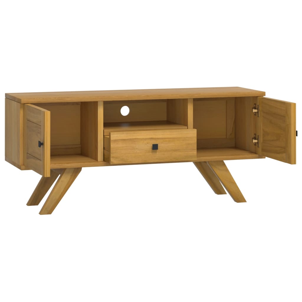 Mobile Porta TV 110x30x50 cm in Legno Massello di Teak