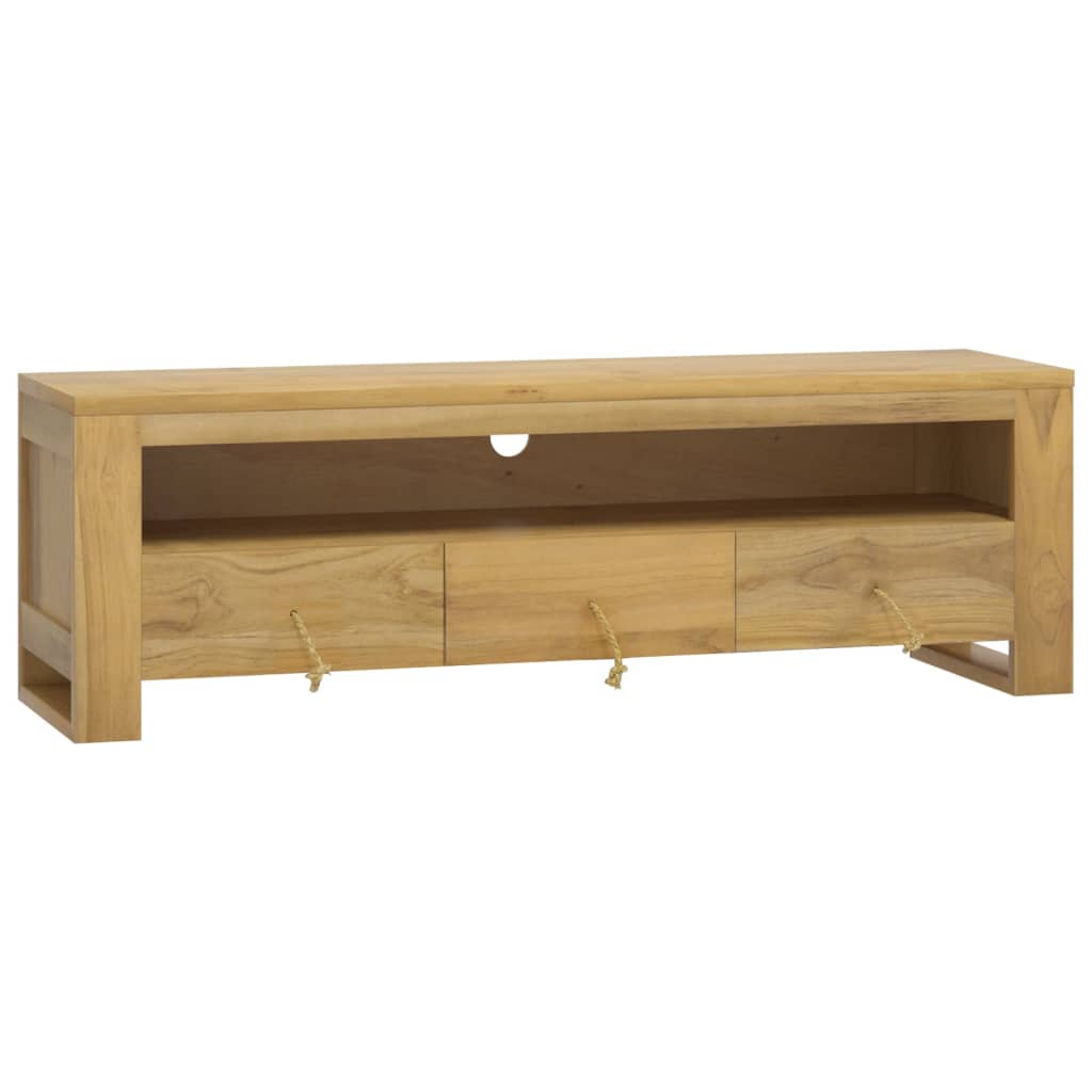 Mobile Porta TV 110x30x35 cm in Legno Massello di Teak cod mxl 15490