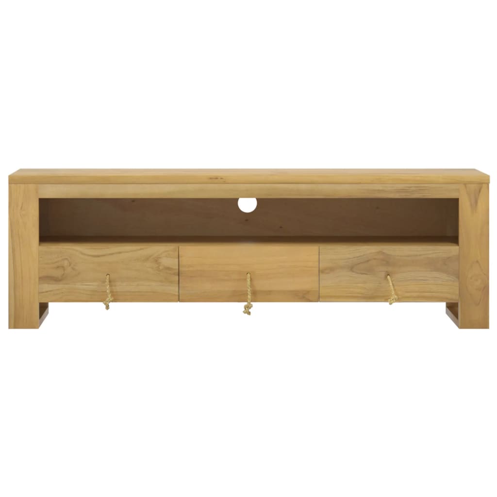 Mobile Porta TV 110x30x35 cm in Legno Massello di Teak cod mxl 15490