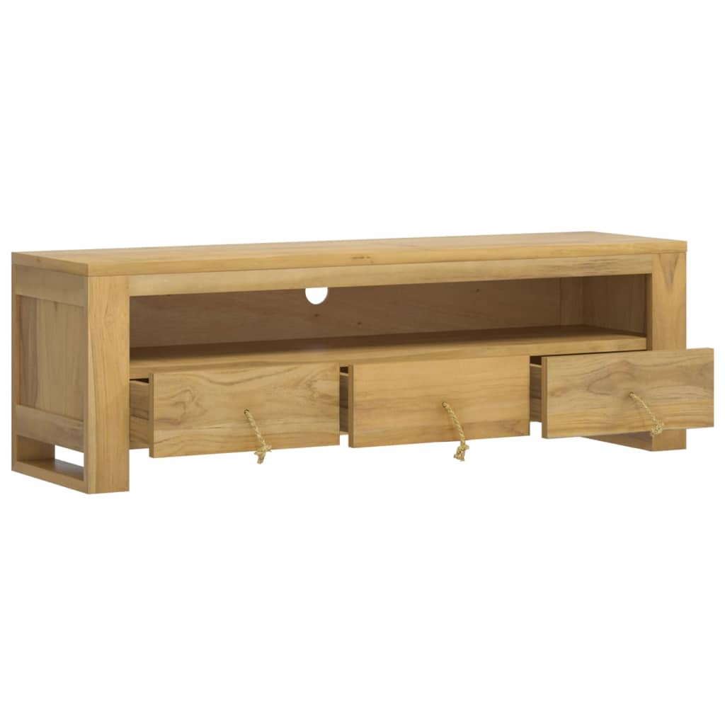 Mobile Porta TV 110x30x35 cm in Legno Massello di Teak cod mxl 15490