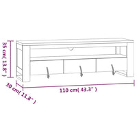 Mobile Porta TV 110x30x35 cm in Legno Massello di Teak cod mxl 15490