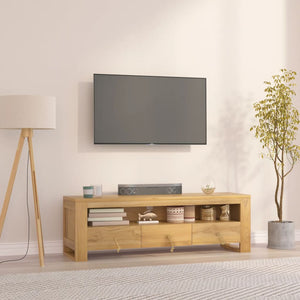 Mobile Porta TV 110x30x35 cm in Legno Massello di Teak cod mxl 15490