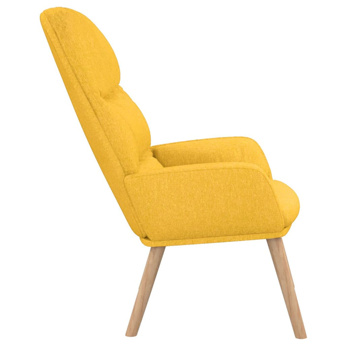 Sedia Relax Giallo Senape in Tessuto 340997