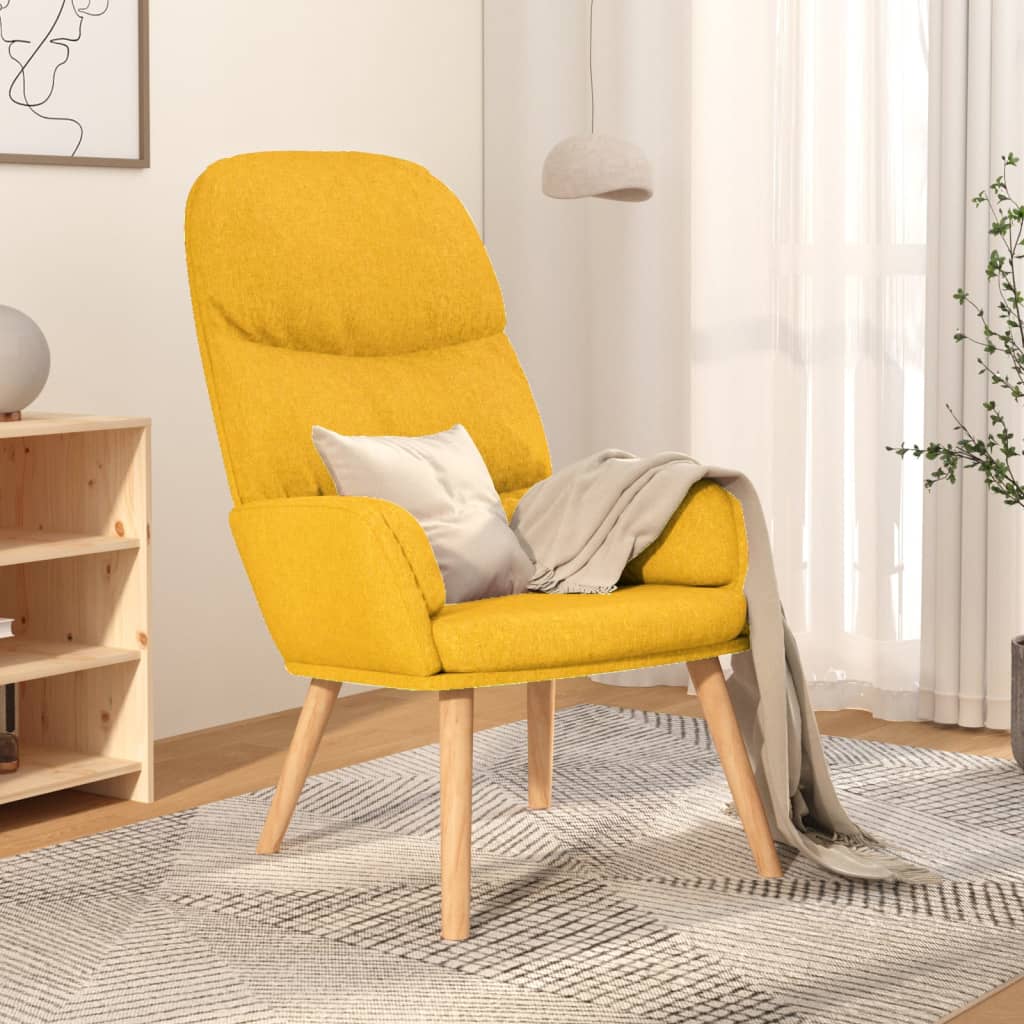 Sedia Relax Giallo Senape in Tessuto 340997