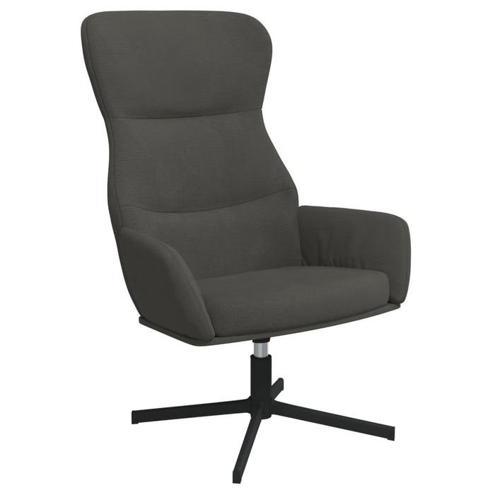 Sedia Relax Grigio Scuro in Velluto 341109