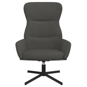 Sedia Relax Grigio Scuro in Velluto 341109