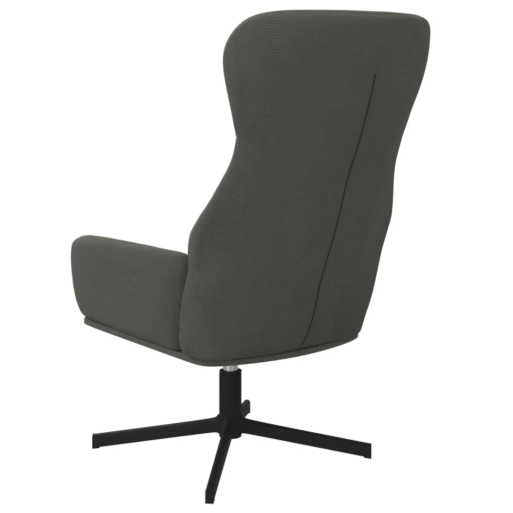 Sedia Relax Grigio Scuro in Velluto 341109