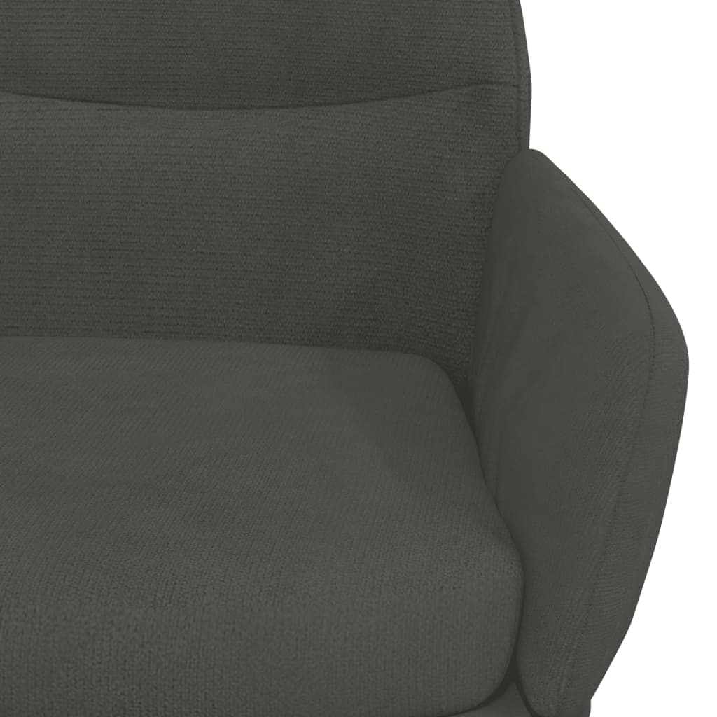 Sedia Relax Grigio Scuro in Velluto 341109