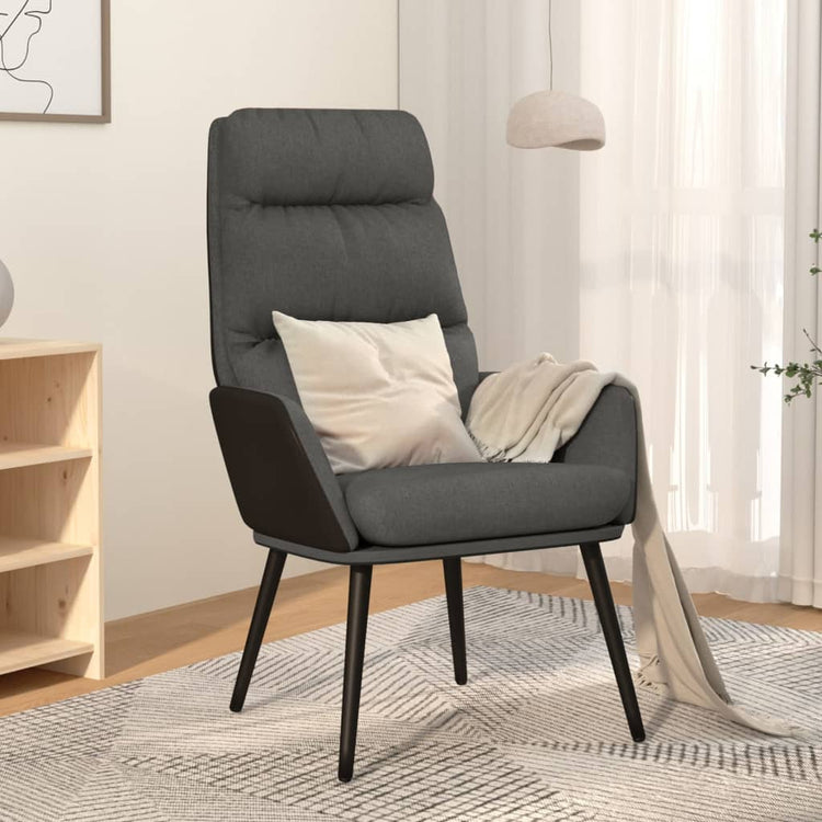 Sedia Relax Grigio Scuro in Tessuto cod mxl 14487