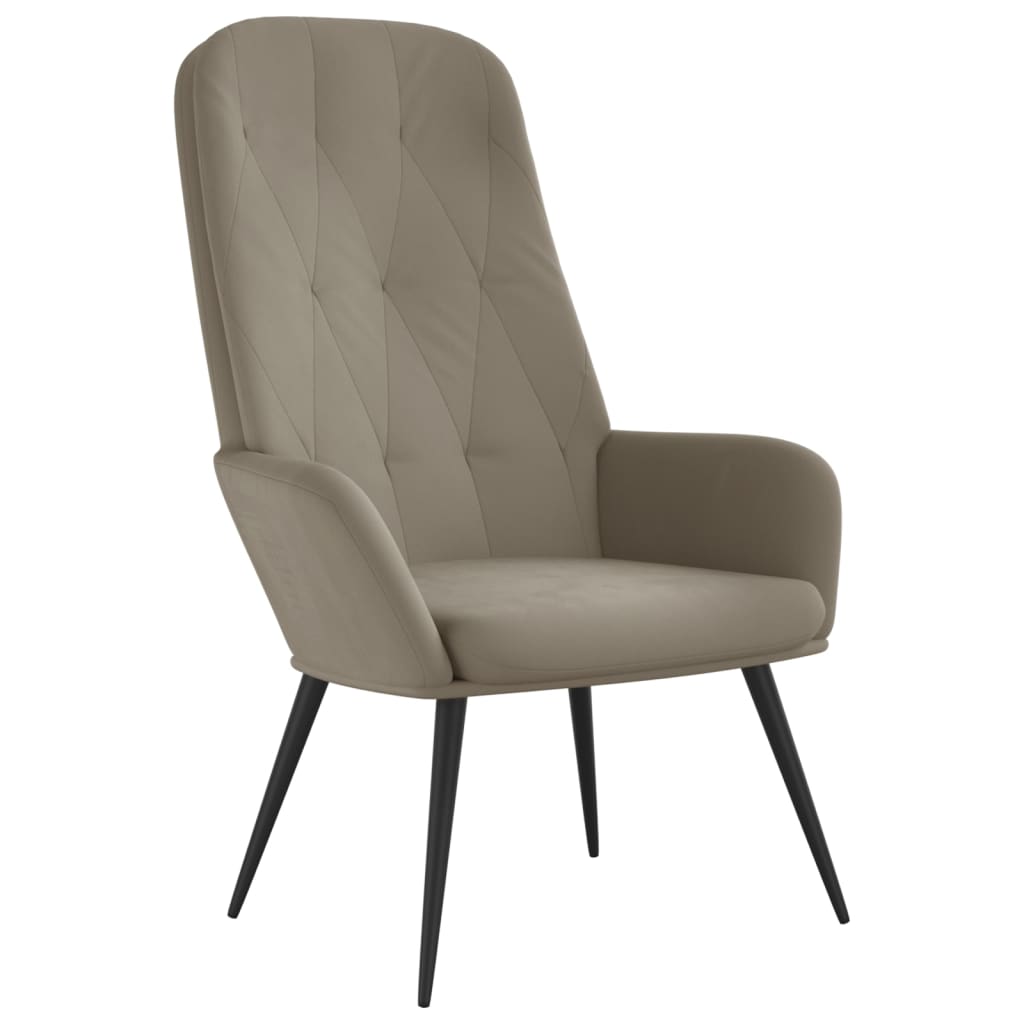 Sedia Relax Grigio Chiaro in Velluto cod mxl 14403