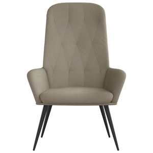 Sedia Relax Grigio Chiaro in Velluto cod mxl 14403