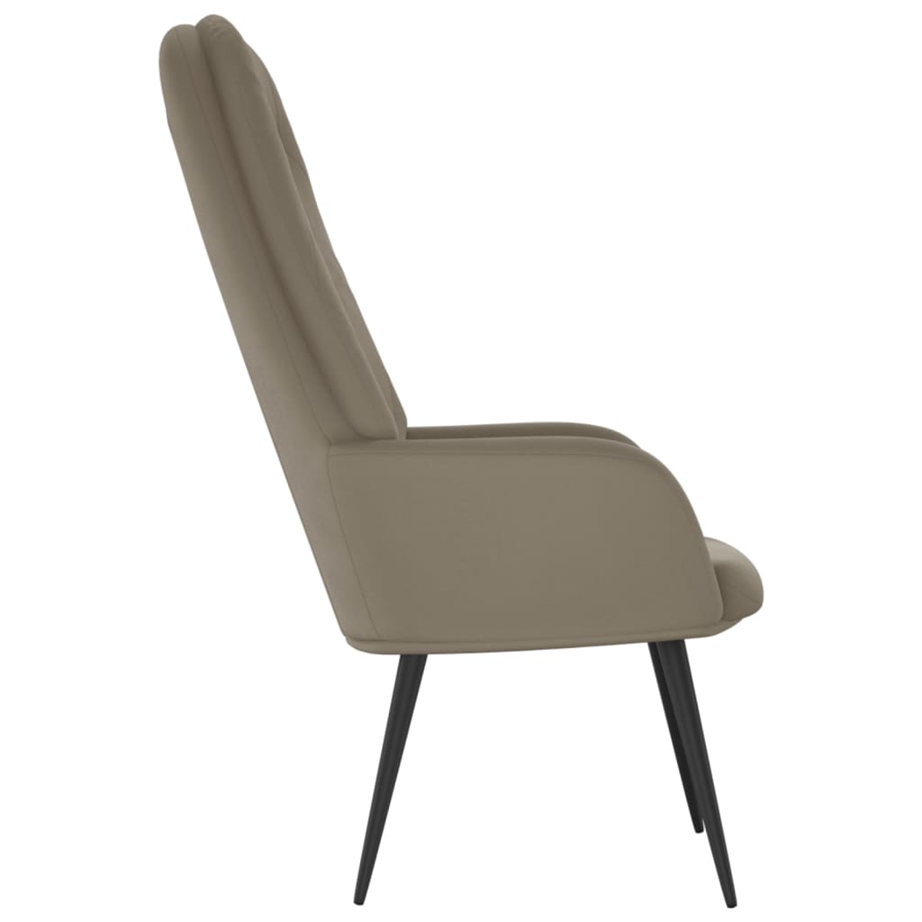 Sedia Relax Grigio Chiaro in Velluto cod mxl 14403