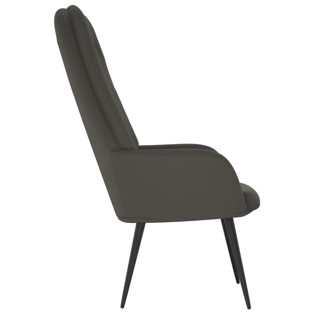 Sedia Relax Grigio Scuro in Velluto cod mxl 14239