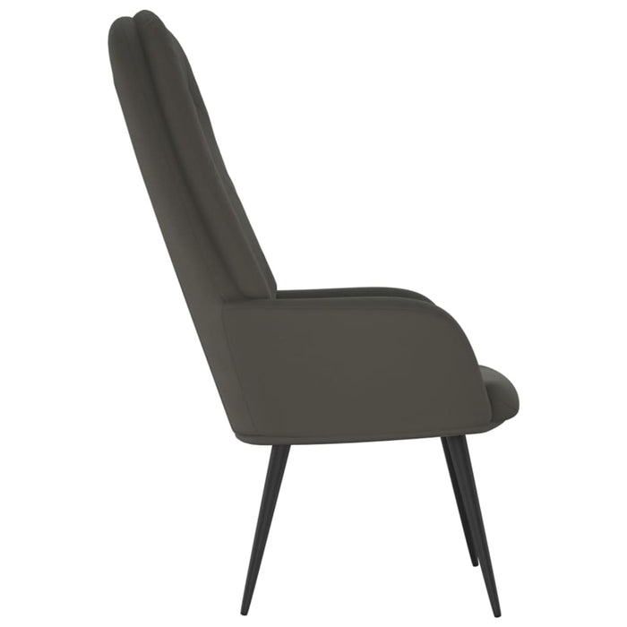 Sedia Relax Grigio Scuro in Velluto cod mxl 14239