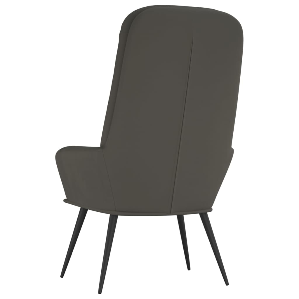 Sedia Relax Grigio Scuro in Velluto cod mxl 14239