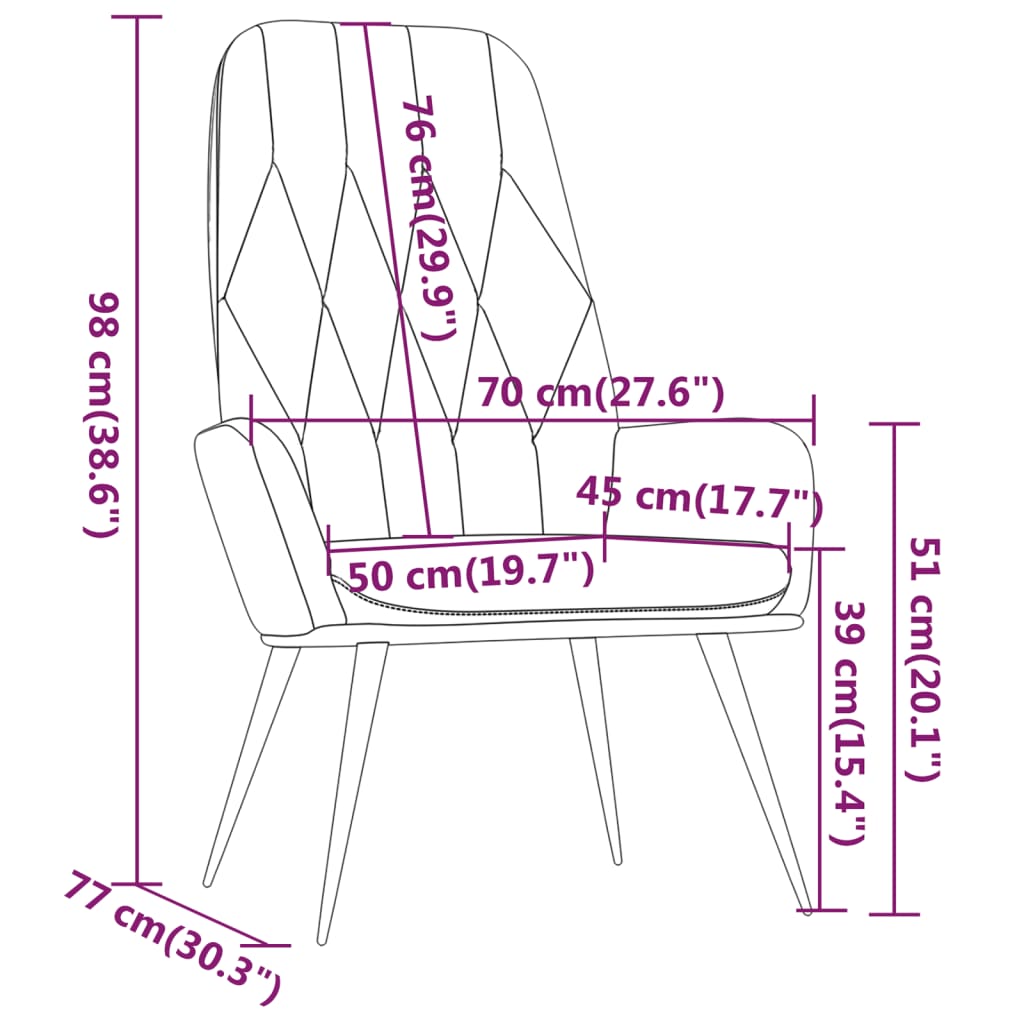 Sedia Relax Grigio Scuro in Velluto cod mxl 14239