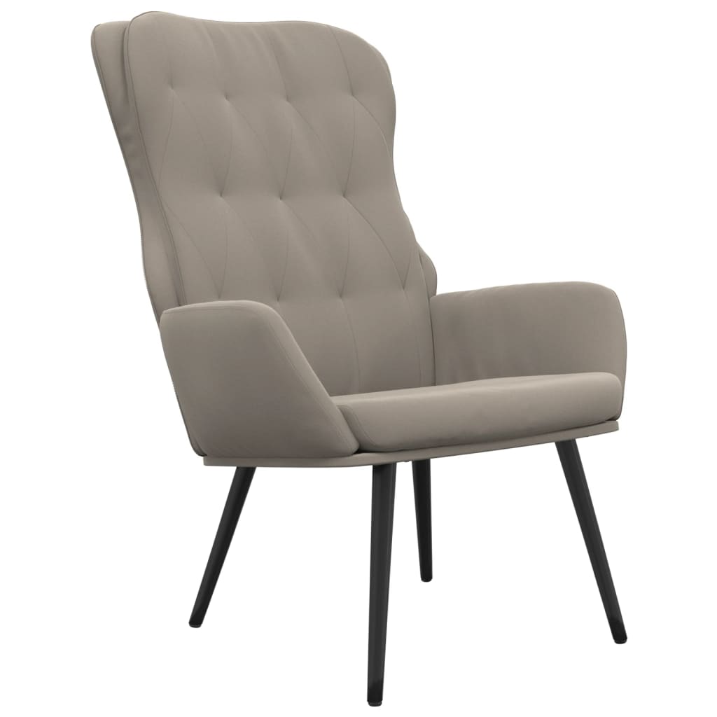 Sedia Relax Grigio Chiaro in Velluto cod mxl 13946