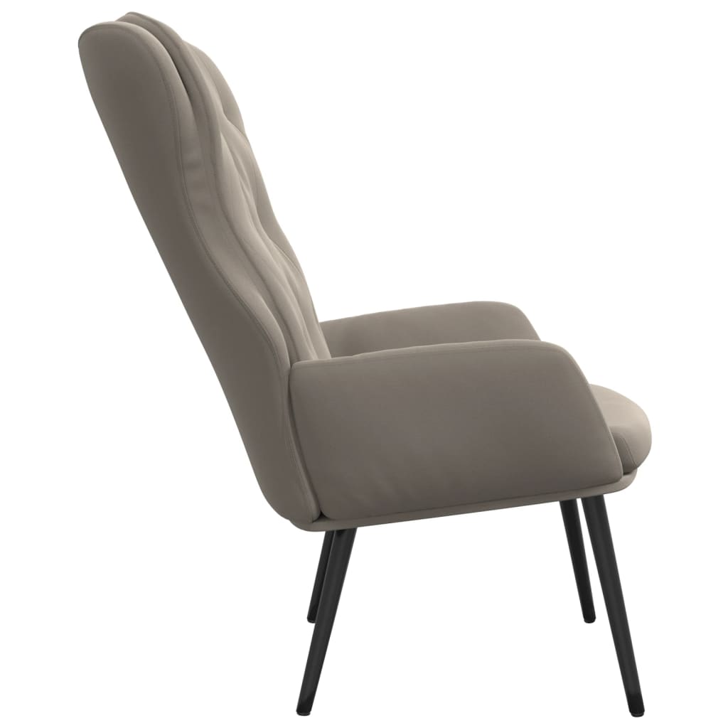 Sedia Relax Grigio Chiaro in Velluto cod mxl 13946