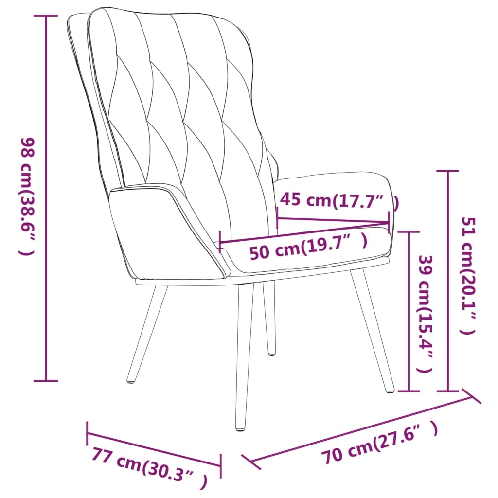 Sedia Relax Grigio Chiaro in Velluto cod mxl 13946