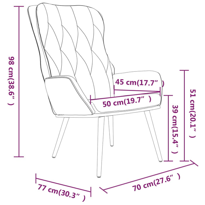 Sedia Relax Grigio Chiaro in Velluto cod mxl 13946