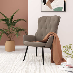 Sedia Relax Grigio Chiaro in Velluto cod mxl 13946