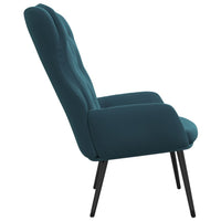 Sedia Relax Blu in Velluto 341239