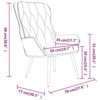 Sedia Relax Blu in Velluto 341239