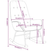 Poltrona a Dondolo in Tessuto Grigio Chiaro 341253