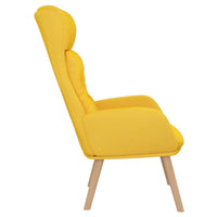 Poltrona Rilassante Giallo Senape in Tessuto 341297