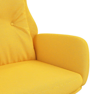 Poltrona Rilassante Giallo Senape in Tessuto 341297