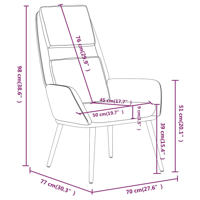 Sedia Relax Blu in Tessuto 341316