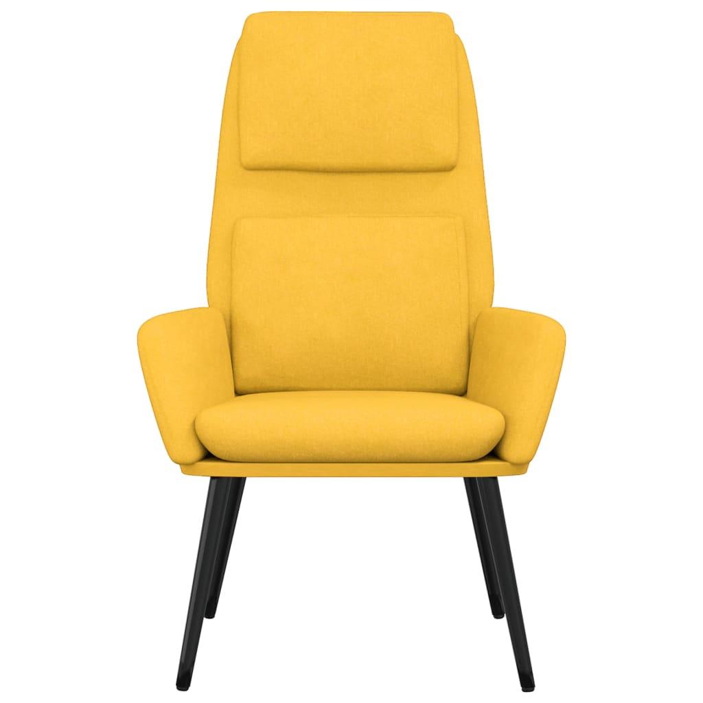 Sedia Relax Giallo Senape in Tessuto 341319