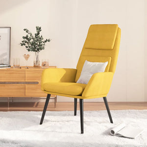 Sedia Relax Giallo Senape in Tessuto 341319