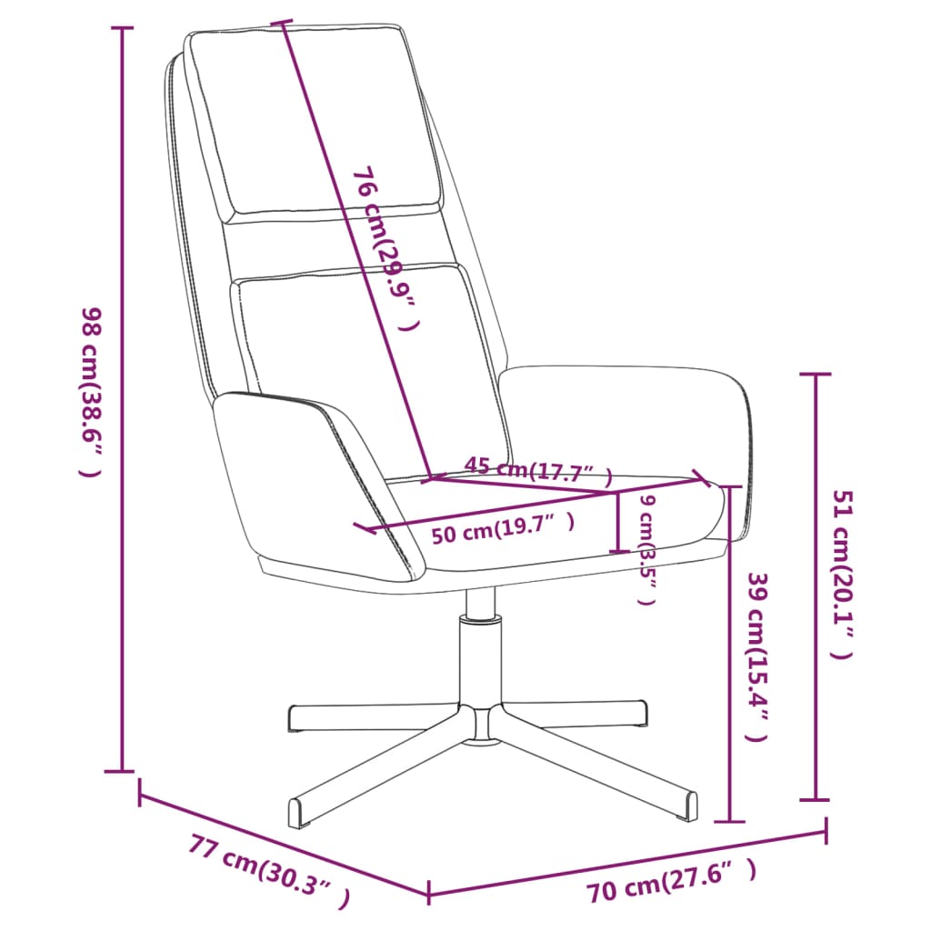 Poltrona Relax Bianco Crema in Velluto 341349