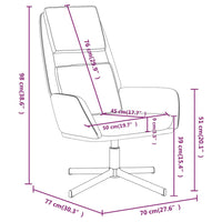 Poltrona Relax Bianco Crema in Velluto 341349