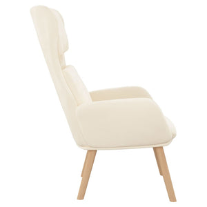 Poltrona Relax Bianco Crema in Velluto 341360