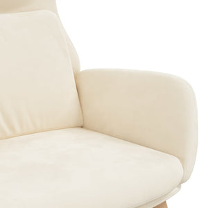 Poltrona Relax Bianco Crema in Velluto 341360