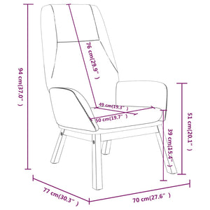 Sedia Relax Grigio Scuro in Tessuto 341384