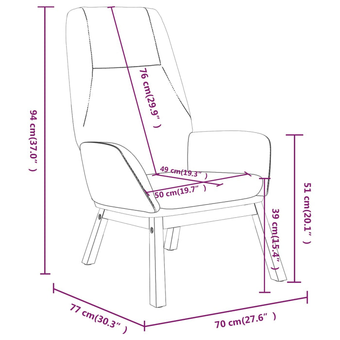 Sedia Relax Grigio Scuro in Tessuto 341384