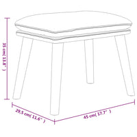 Poggiapiedi Crema 45x29,5x35 cm in Tessuto e Similpelle 341448