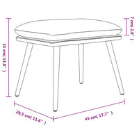 Sgabello Crema 45x29,5x39 cm in Tessuto e Similpelle cod mxl 72513