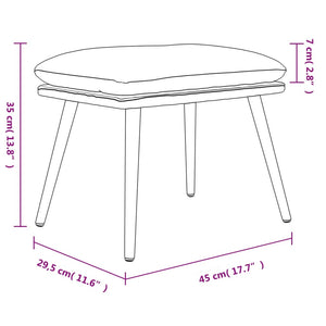 Sgabello Crema 45x29,5x39 cm in Tessuto e Similpelle cod mxl 72513